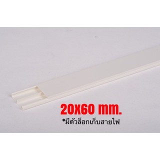 Leetech รางเก็บสายไฟ รางทรังกิ้ง 20x60mm. ยาว 2 เมตร Leetech MT2060 (WTE)