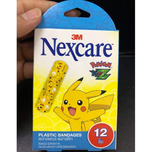 3M Nexcare Pokemon Plastic Bandages พลาสเตอร์ พลาสติก ลายโปเกมอน 12 ชิ้น