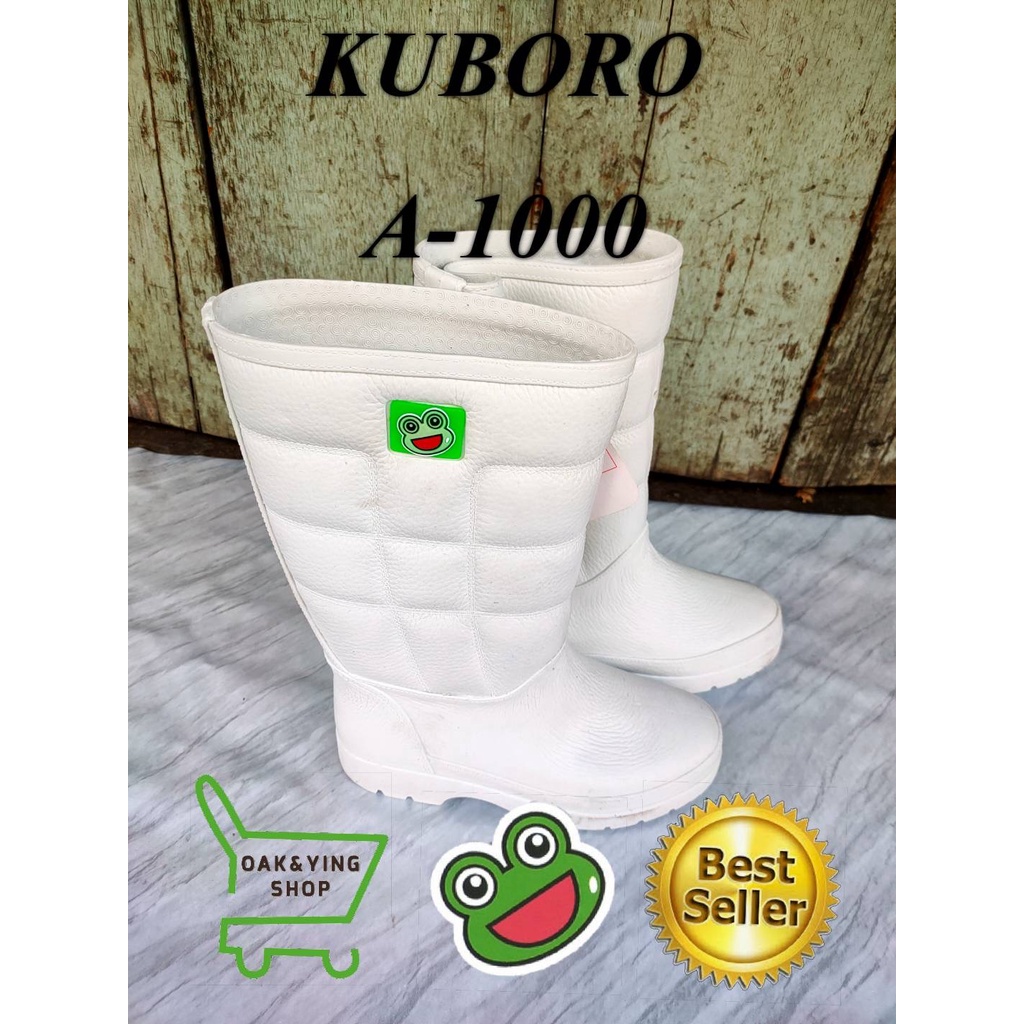 (ของแท้) รองเท้าบูทตรากบ Kuboro รุ่น A-1000 สูง12นิ้ว รองเท้าบูทกันน้ำ รองเท้าตัดหญ้า  เทียบขนาดเป็นเซนติเมตรด้านล่าง