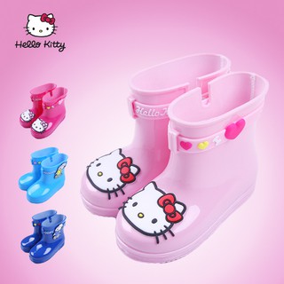 พร้อมสต็อกสินค้า Hello kitty &amp; Snoopy การ์ตูนเด็กรองเท้ากันน้ำลื่นแบบสาว / รองเท้าเด็ก