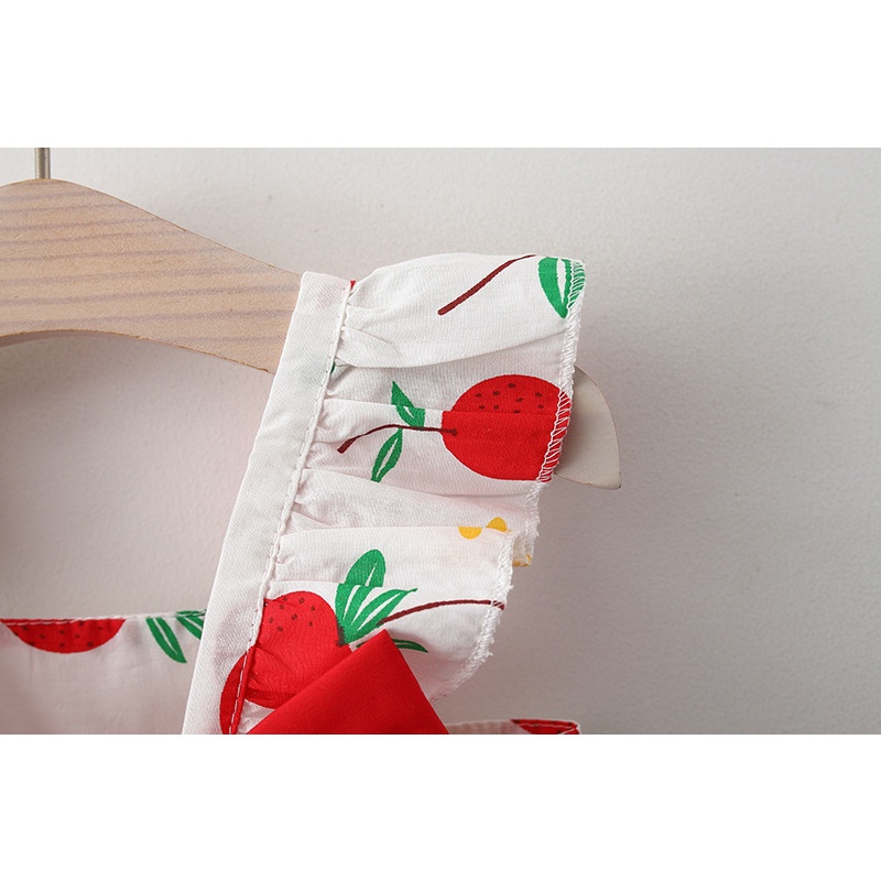 ชุดเดรสแขนสั้น ประดับโบว์ น่ารัก พร้อมหมวก แฟชั่นฤดูร้อน สําหรับเด็กผู้หญิง อายุ 0-4 ปี - รูปที่ 4