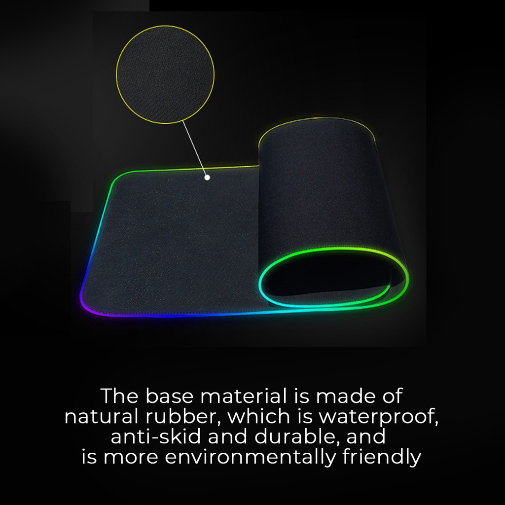 แผ่นรองเมาส์ gaming แผ่นรองเมาส์speed อุปกรณ์เกมมิ่ง แผ่นรองเมาส์ 300 * 800 * 4mm แสง RGB แป้นพิมพ์แ