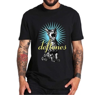 เสื้อผ้าผชเสื้อยืดแขนสั้นลําลอง คอกลม ผ้าฝ้าย 100% พิมพ์ลายอัลบั้มแมว Deftones Linus Adrenaline สําหรับผู้ชายS-5XL