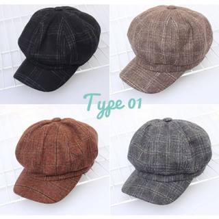 SALE!!! หมวกทรงฟักทองสไตล์เกาหลี newsboy cap/hat  (ราคาส่ง!!!!)