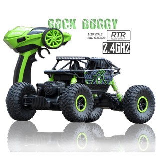 รถไต่หินบังคับวิทยุ Rock Crawler 2.4GHz Scale 1:18