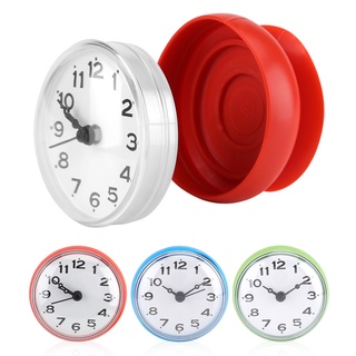นาฬิกาแขวน  นาฬิกา Waterproof Suction Wall Window Mirror Bath Shower Clock Bathroom  นาฬิกาแขวนผนัง เข็มแบบเก็บเสียง นาฬิกทรงกลม Wall Clock นาฬิกาแขวน