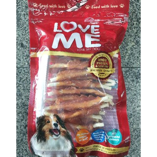 🐶ขนมสุนัข Loveme : สันในไก่พันครั้นชี่นมนิ่ม (300 กรัม)​