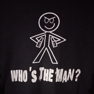 เสื้อยืดมือสอง Usa Whos The Man? Size L. อก23/ยาว29