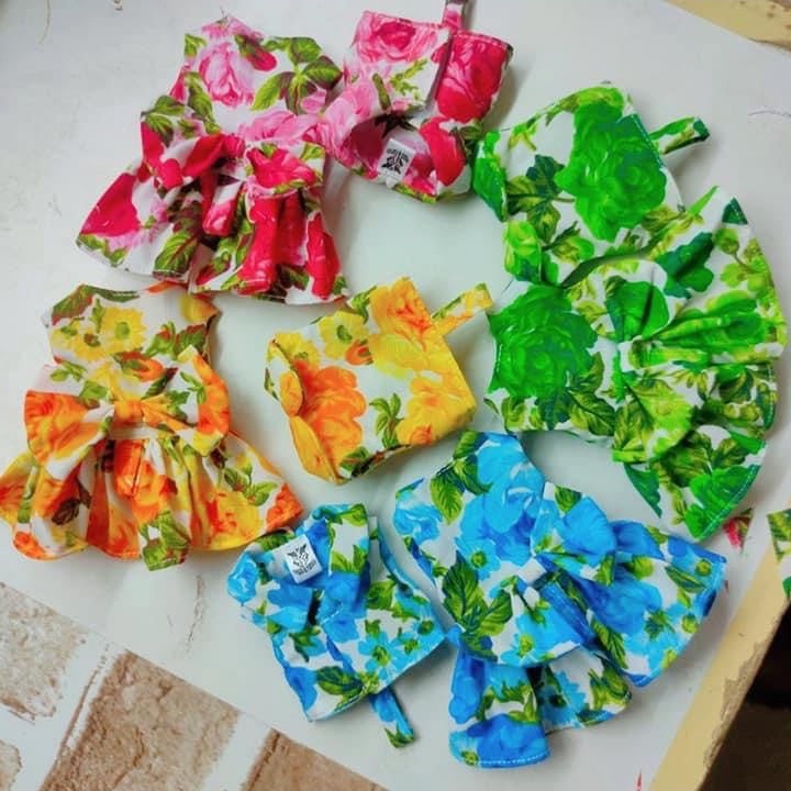 ชุด​สงกรานต์ Clothes & Harness for Tiny Pet เสื้อ​พร้อม​สาย​จูง​ กระโปรง​พร้อม​ สาย​จูง​