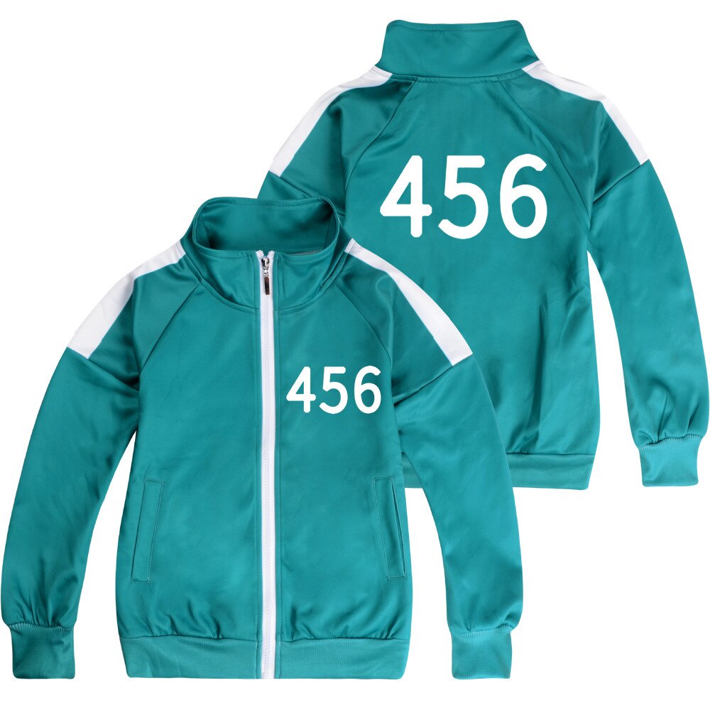 Squid Game Merch Hoodie 456 เสื้อกันหนาว 067 เสื้อแจ็คเก็ตผ้าฝ้ายขนแกะ Casual Streetwear Pullovers ช