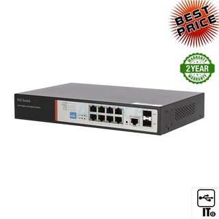 Gigabit Switching Hub 8 Port WATASHI WSC084 (10,8 POE,+2 Uplink,+1 ประกัน 2Y อุปกรณ์ขยายสัญญาณ ขยายสัญญาณ ethernet