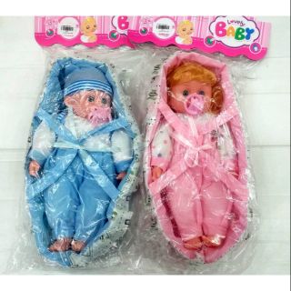 ตุ๊กตาดูดนมตัวนิ่ม ตุ๊กตาเด็กทารก นอนหลับ กระพริบตา หลับตา Toddler Doll sleeping Baby Doll