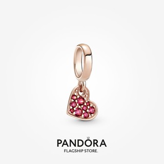 Pandora จี้หัวใจ ชุบทอง 14k สีโรสโกลด์ ของขวัญวันเกิด สําหรับสุภาพสตรี p615