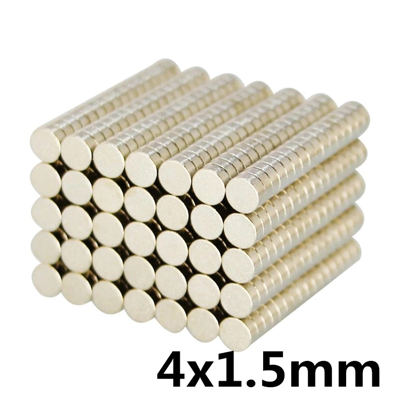 5/10/20ชิ้น แม่เหล็ก 4x1.5มิล Magnet Neodymium 4x1.5mm แม่เหล็กแรงสูง กลมแบน ขนาด 4*1.5mm แม่เหล็กนีโอไดเมียม 4*1.5มิล
