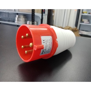 พาวเวอร์ปลั๊ก ตัวผู้ต่อกลางทาง Type 015 IP44 16A-6h/380-415V~ สีแดง