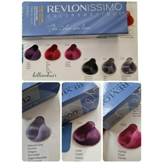 Revlonissimo hair color cream with low ammonia สีย้อมผมกลุ่มสีบลอนด์ แดง ม่วง เทา ระบุสีก่อนสั่งนะคะ