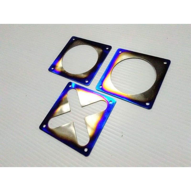 เพลทเจาะ OXO ไทเท ชุด3ชิ้น แผ่นเพลทไทเทเจาะกันชน