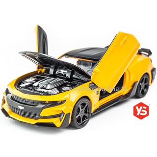 1:32 Scale โมเดลรถเหล็ก Chevrolet Camaro Bumblebee ❤ มีไฟ มีเสียง ❤ โมเดลรถ