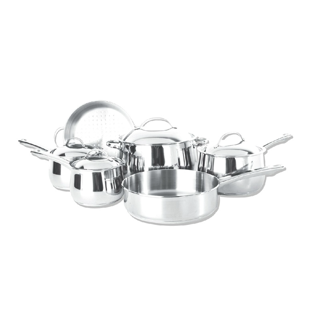 MEYER BELLA CLASSICO Stainless Steel 10-PC Set ชุดเครื่องครัวสแตนเลส สตีล 10 ชิ้น รวมฝา (73291-T)