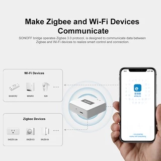Sonoff ZB Bridge- P Smart Home ZigBee 3.0 Bridge PRO รีโมทคอนโทรล ZigBee และอุปกรณ์ Wi-Fi บนแอป eWeLink สูงสุด 128 อุปกรณ์ย่อย
