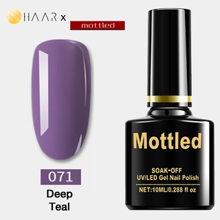 ยาทาเล็บ เจล Gel Nail Polish HAAR x Mottled Night Tone โทน ไนท์ น้ำเงิน กลางคืน สี น้ำเงิน เขียว ต้นไม้ทึบ Deep Teal