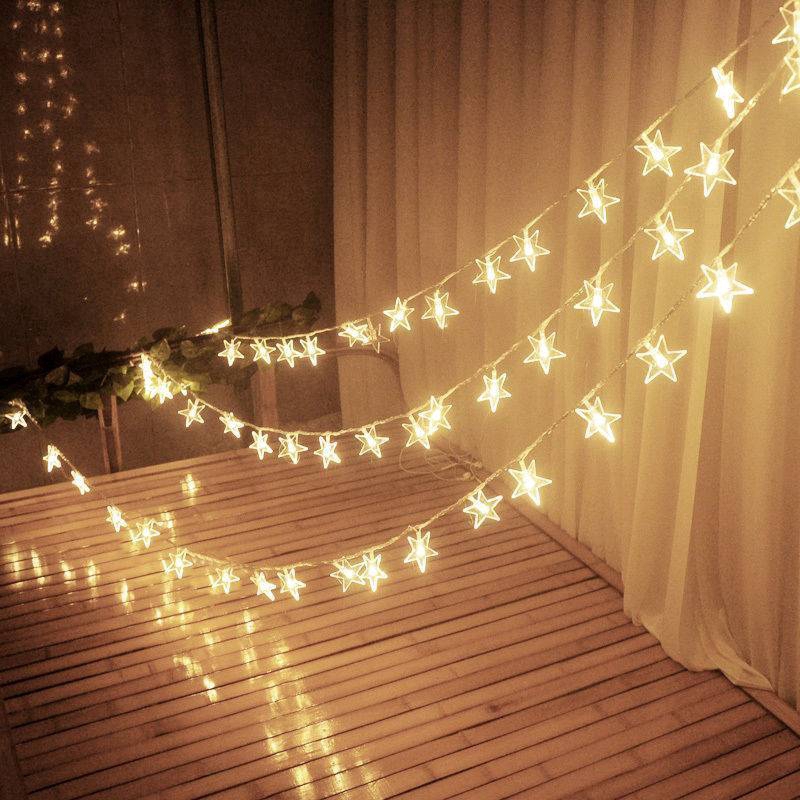 สายไฟ LED รูปดาว สำหรับตกแต่งห้อง งานแต่งงาน