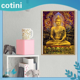 coni buddha 5 d diy ภาพจิตรกรรมปักครอสติสติดประดับเพชรสําหรับติดตกแต่งผนังบ้าน