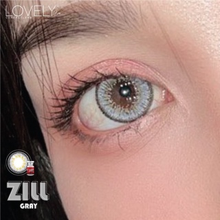 คอนแทคเลนส์แฟชั่นลาย zill สีเทาและน่ำตาล