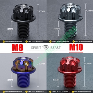 Spirit BEAST สกรูยึดกระจกมองหลังรถจักรยานยนต์ M8 M10*1.25 สําหรับ YAMAHA Honda Suzuki Kawasaki