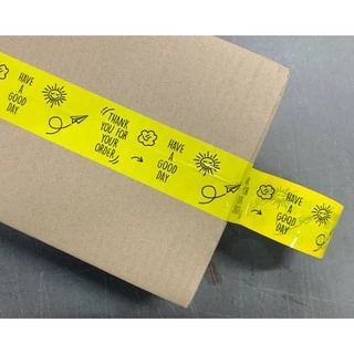 เทปใส เทปพิมพ์ลาย 2" ยาว 45 หลา สินค้าในสต๊อค พร้อมส่ง