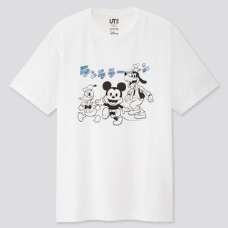 [100% Cotton]  Uniqlo เสื้อยืด - MICKEY MANGA ART UT FULLTAG MIRROR 1:1 ของแท้