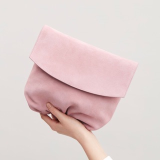 Cos gathered suede shoulder bag