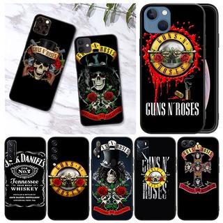 Iphone X XS 5 5s 6 6s Pplus 7 8 7 Plus 8 Plus SE 2016 Guns n roses เคสโทรศัพท์ แบบนิ่ม สีดํา