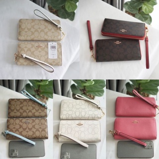 ส่งฟรี ผ่อน0%❤️NEW COACH  LONG ZIP AROUND WALLET