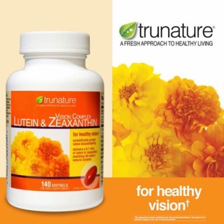 (หมดอายุปลายปี 2024)บำรุงสายตา Lutein &amp; Zeaxanthin ยี่ห้อ trunature Vision Complex 140เม็ด จากอเมริกา