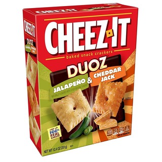 ⚡ชีส อิท แครกเกอร์ รสจาลาปิโน เชดด้าชีส 12.4 ออนซ์ / ️Cheez-it Duoz Jalapeno Cheddar 12.4oz🍿