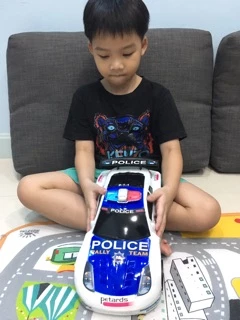 🚘รถตำรวจพลาสติก 🚘คันใหญ่ 2 สี แดงและน้ำเงิน 💥⚡️ราคาถูกสุด ๆ