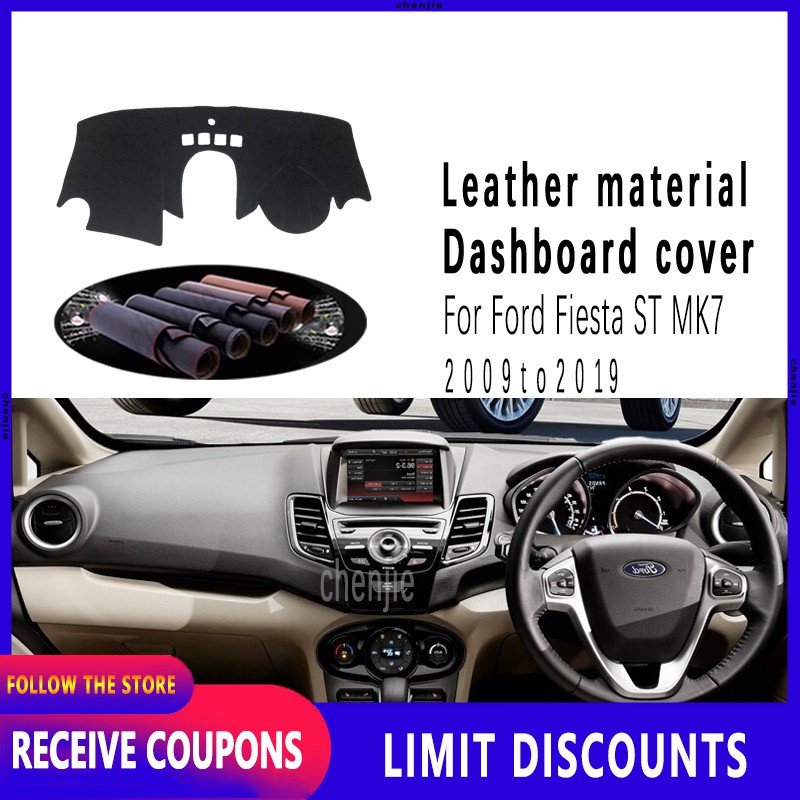 ready stockFor Ford Fiesta ST MK7 20092019 Leather dashboard cover pad