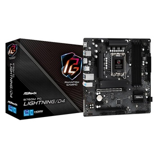 ASROCK B760M-PG-LIGHTNING/D4 LGA1700 DDR4 HDMI ,  DisplayPort  Micro ATX