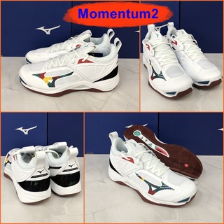 Mizuno Wave Momentum 2 สุดยอดรองเท้าอินดอร์ หรูหรา สีสวย พื้นหนา นุ่มใส่สบายเท้า เบา น่าใช้ V1GA211248