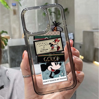 เคสโทรศัพท์มือถือ ซิลิโคนนุ่ม TPU ใส กันกระแทก ลายหนูน่ารัก สําหรับ IPhone 14 13 12 11 Pro XS Max X XR 8 7 6 6S Plus