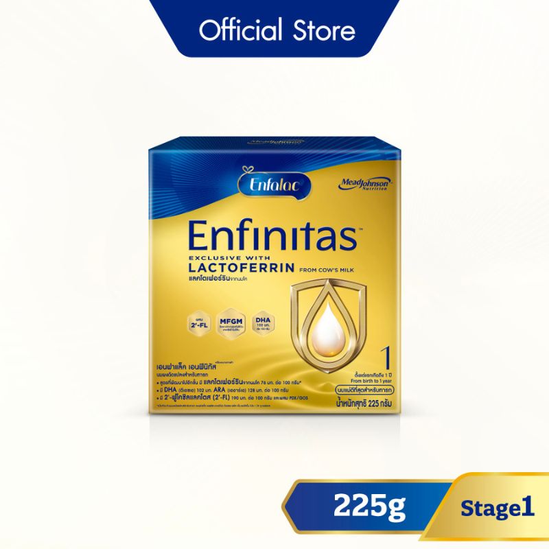 นมผง เอนฟาแล็ค เอนฟินิทัส สูตร1 (225 กรัม) Enfalac Enfinitas Stage1 (225 g)