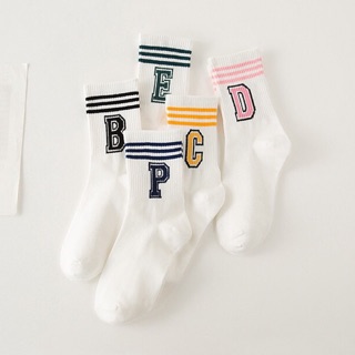 🧦พร้อมส่ง🧦5ลาย ถุงเท้าข้อกลาง ถุงเท้าแฟชั่นสไตล์เกาหลี🔻อ่านใต้ภาพก่อนสั่ง❌ไม่มีเก็บปลายทาง