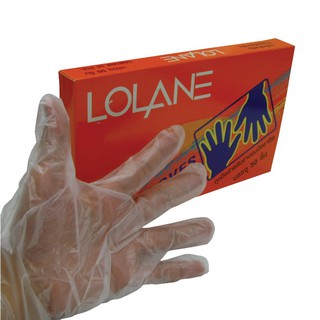 LOLANE ถุงมือกล่องพลาสติก บรรจุ 50 ชิ้น