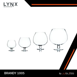 JJGLASS - (LYNX) BRANDY 1005 - แจกันแก้ว แฮนด์เมด ทรงบรั่นดี แบบปากตัด เนื้อใส