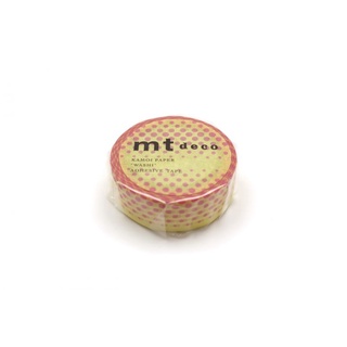 mt masking tape pop dot yellow (MT01D478) / เทปตกแต่งวาชิ สี pop dot yellow แบรนด์ mt masking tape ประเทศญี่ปุ่น