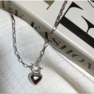 สร้อยคอสไตล์เกาหลี 925 Mini heart necklace