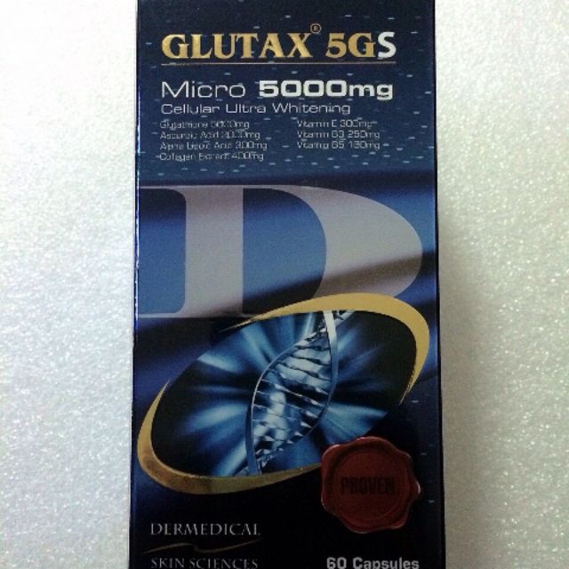 สินค้าหมดชั่วคราว Glutax 5GS แบบทาน 60เม็ด ของแท้