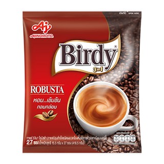 Birdy เบอร์ดี้ 3 อิน 1 กาแฟ โรบัสต้า ขนาด 418.50 ก. แพ็ค 27