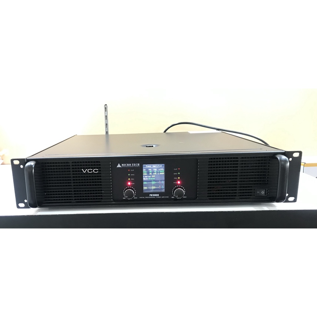 เครื่องขยายเสียง Micro Tech PH-10000 เพาเวอร์แอมป์ 2 แชนแนล ให้กำลังขับ 2 x 1000 วัตต์ คลาส H